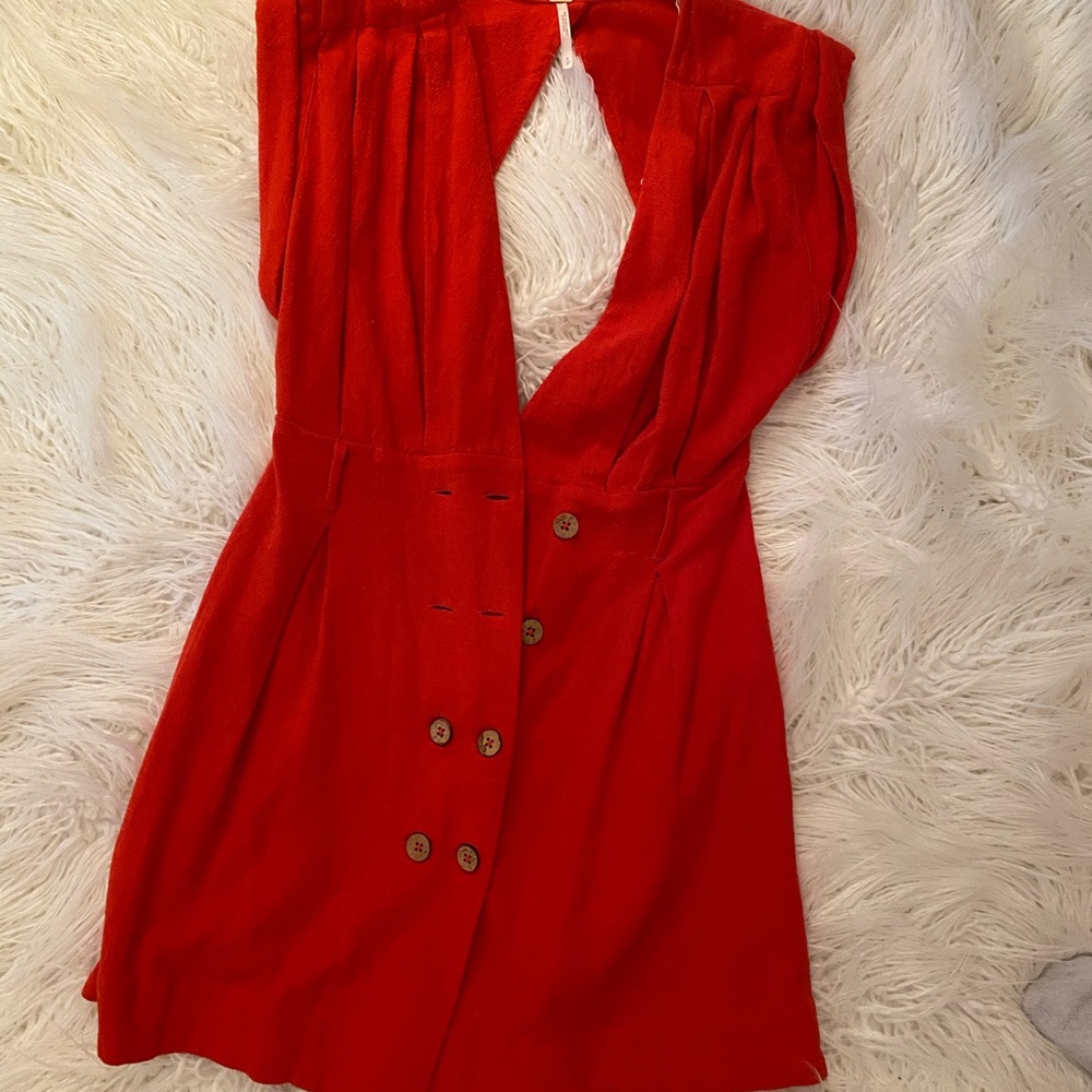 Red free people dress